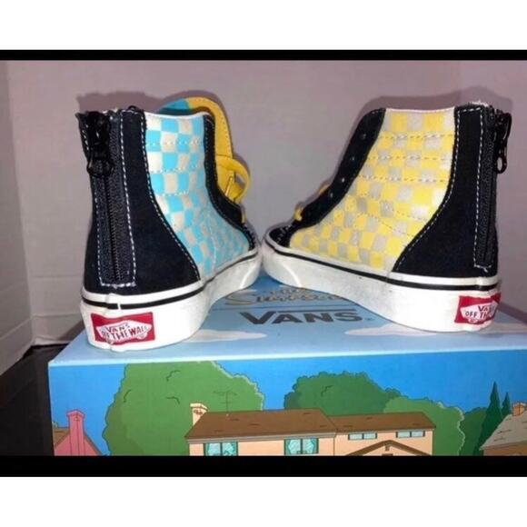 The Simpsons Sk8 Hi Family Portrait Sneakers Limited vans size 12.5 kids - Picture 6 of 9